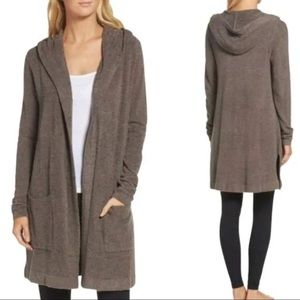 Barefoot Dreams Cozychic Coastal Hooded Cardigan DARK GREY - L/XL